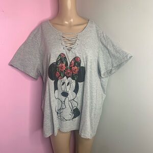 Disney Gray Minnie Mouse Graphic Tee